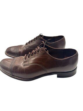 Stacy Adams Size 11  Cap Toe Dress Shoes Lace Up Business Oxfords Brown